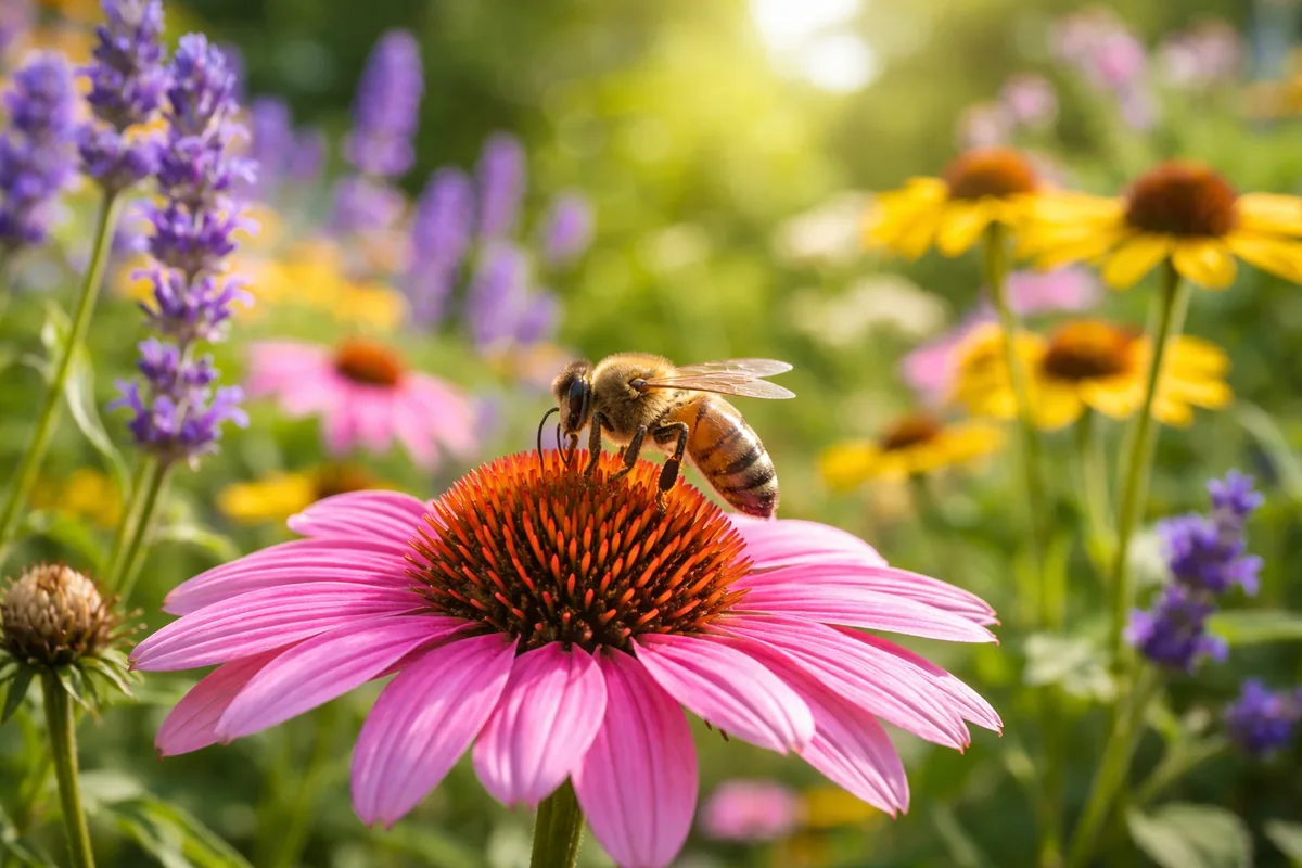 Les interaction essentielles entre abeilles et plantes de jardin